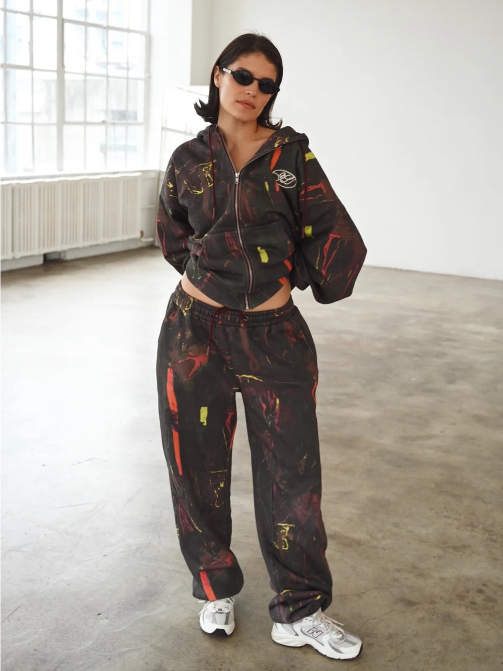 YLLW EVERETTE EXTRA-BAGGY JOGGERS SUBTERRAIN 100% COTTON SWEATS YELLOW THE LABEL